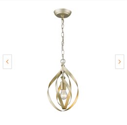 Elegant Golden Lighting. 1-Light White Gold Pendant MSRP $115