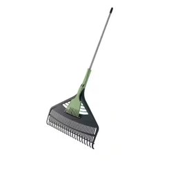 Suncast 26 In. Poly Double Tine Leaf Rake With Detachable Hand Rake