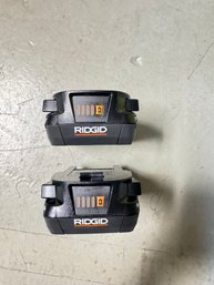 2 Pack Ridgid 18V 2AH Lithium Batteries