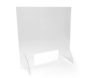 Powa-lab Acrylic Sneeze Guard 36in X 24inWith Window Opening