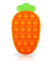 2 POP Fidget Toys Finger Push Bubble (1, Carrot)