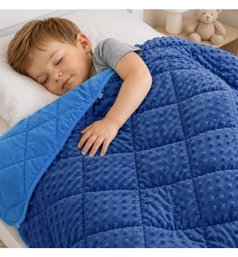 Quility Weighted Blanket For Kids In Blue 5 Lbs 36inx48in