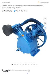Double Cylinder Air Compressor Pump Head Of Air Compressing Engine Double Stage Machine