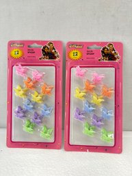 2 Sets Of Childhood Nostalgia Butterfly Clip Trend From 90's - 2000's