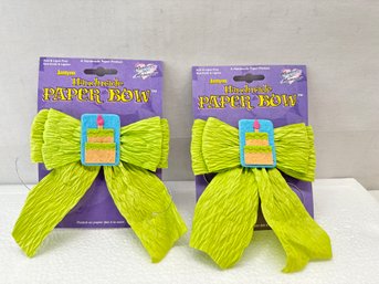 Set Of 2 Handmade Paper Bow, Moments In Memories 5 Inch