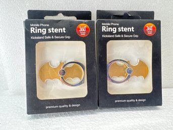 Set Of 2 Batman Mobile Ring Stent Gold
