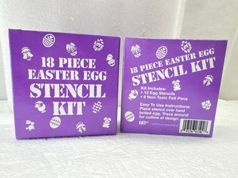 Easter Egg Stencil Kits Set Of 2 -18 Pc Each