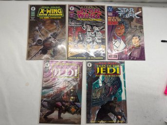 Lot Of 5 Star Wars And Star Trek Comic Books