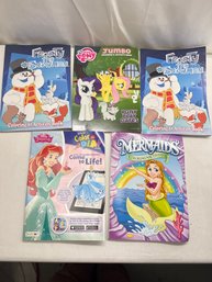 Lot Of 5 Kids Coloring And  Activity Books