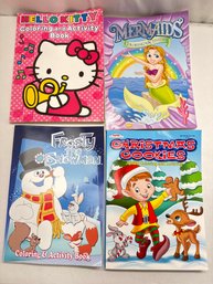 Lot Of 4 Kids Coloring And  Activity Books