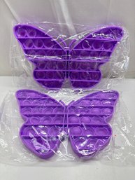2 POP Fidget Toys Finger Push Bubble (1,Butterfly)