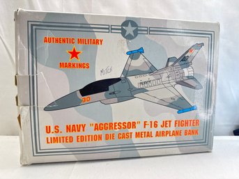 Limited Edition Die Cast Metal U.S. Navy Aggressor F-16 Jet Fighter