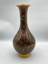 Vintage A Chinese Cloisonn  Enameled Flower Vase