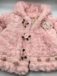 Chloe K Of New York Girl Very Soft Faux  Fur Jacket Toddler Bolero Coverup