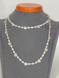 Sterling Silver Tone  925 Neckless With Swarovski Crystal Stone  Designed By Yagi