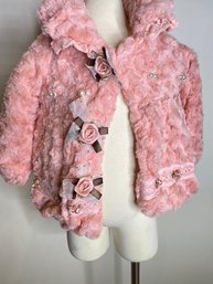 Chloe K Of New York Girl Faux  Fur Jacket Toddler Bolero Coverup