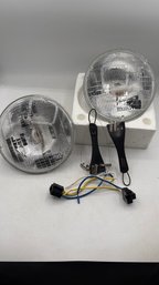 Pair  Sylvania XtraVision 7 Round Sealed Beam Headlight  H6024 Style  Made In USA