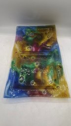 Vintage Handmade Nahariya Glass Plate By Andreas Meyer