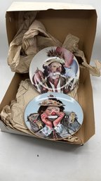 Charlotte Kelley Collectible Plates  Lot Of 2  Signed  Clown Why Me & Balloons For Sale  Like New