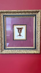 Antique Grand Tour Style Framed Print Of Classical Urn