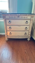 Pair Of Laura Ashley Home French Provincial Marble-Top Nightstands
