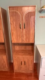 Vintage Oak Entertainment Center / Storage Cabinet 1-2