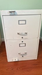 2-Drawer White Metal File Cabinet