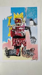 Jean-Michel Basquiat Style 'King' Print – Signed