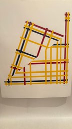1980 Signed Limited Edition Geometric Abstract Print – 59/200