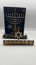 Set Of 3 Traditional Menorahs  Classic Design