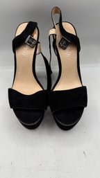 Aldo Suede Wedge Heels  Size 7  6' Platform  Black