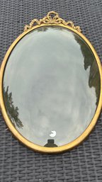 Vintage French-Style Gilt Ribbon Convex Glass Vanity / Wall Tray  22