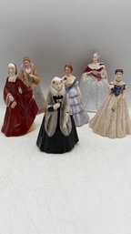 Lot Of 6 Franklin Porcelain Belles Of The Masquerade Figurines