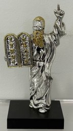 H Karshi Jerusalem 925 Silver Moses 10 Commandments Tablet Religious Sculpture