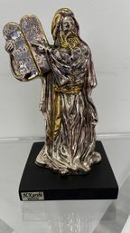 H. Karshi  Jerusalem 925 Silver Moses & Ten Commandments Religious Sculpture .  Shippable
