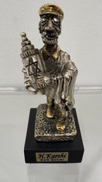 H. Karshi  Jerusalem 925 Silver Figurine  Rabbi Holding Torah