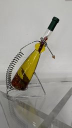 Decorative Infused Oil Bottle On Metal Stand