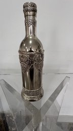 Silver-Plated Wine Bottle Cover  Grape & Leaf Design