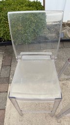 Set Of 4 Clear Acrylic Bar Stools