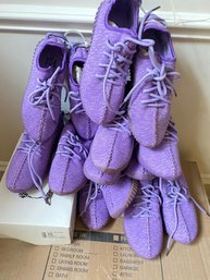 Lot Of 8 Chloe K Of New York Purple ''Luxe'' Sneakers Assorted Sizes