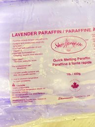 Lot Of 9 Lavender Paraffin  Quick Melting Paraffin 1lb .