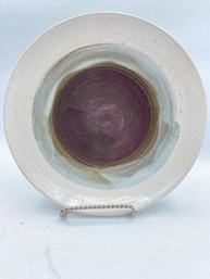 Mid 20th Century Arabia Ceramic Glazed Plate Signed Arabia KS