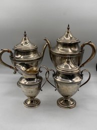 Vintage 4 Piece Sterling Silver Tea Coffee Set Total Approx. Weight: 1686g