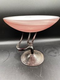 Vintage Color  Makora, Poland Hand Blown Glass . Jelly Fish Bowl