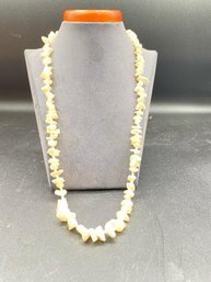 Vintage Natural Sea Shell Stranded Beads Necklace 23''