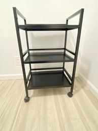 Black Metal 3 Tier Serving Trolley 1-2