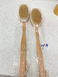 Beth Body Brush Long Wooden Handle For Back Shower Scrubber Bathroom New