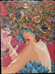 Mixtiles 27 X 36 Contemporary Butterfly Wall Art  Floral Pop Art Canvas