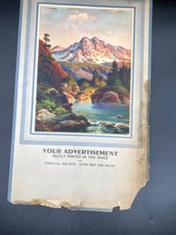 Vintage Your Advertisement Neatly Print In This Space Sample No 3603 Blue