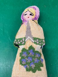 Cross-stitched Doll. 12 Tall